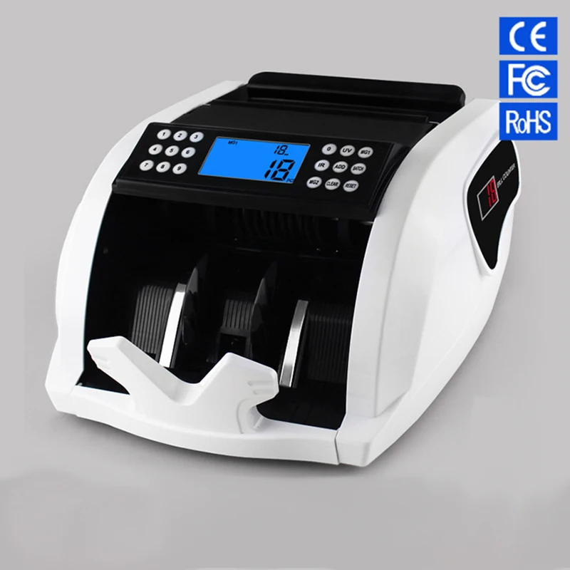

FT2050 Money counter New LCD Display Money Bill Counters Counterfeit Detector UV & MG Cash Bank 110V 220V EU US Counting Machine