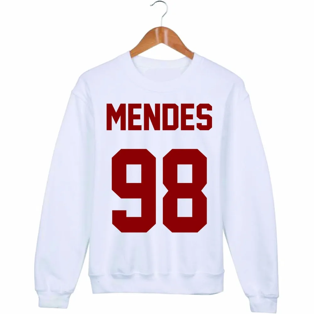 Mendes 98 модная одежда с буквенным принтом джемпер для женщин и мужчин свитшоты