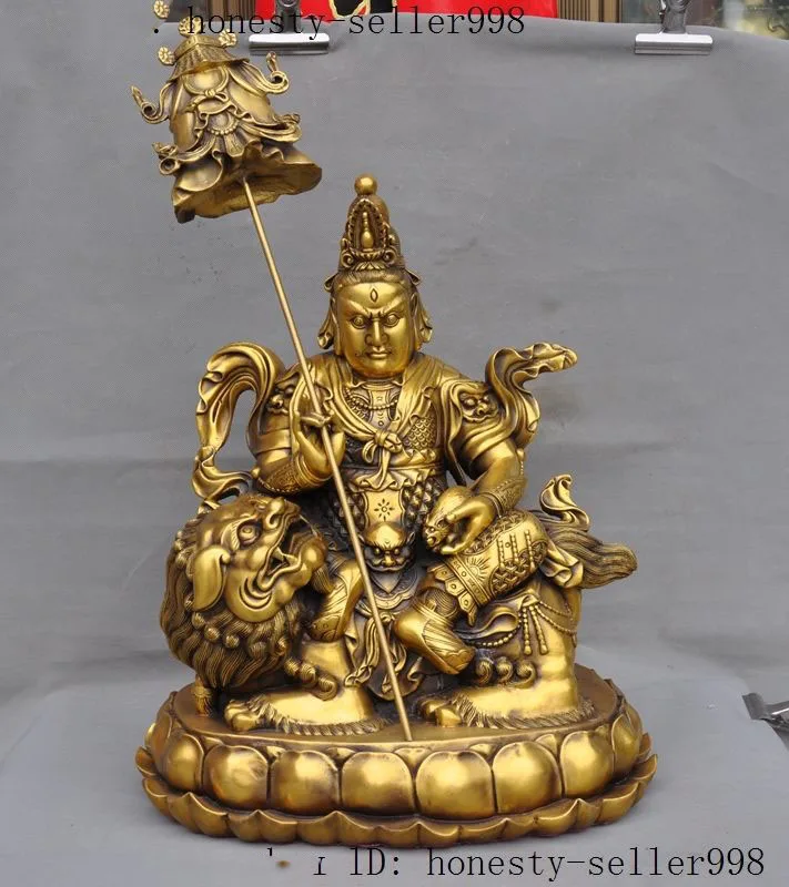 wedding decoration 20"Tibet Buddhism Bronze riding lion yellow Jambhala Mammon god hold mice statue
wedding decoration 20"Tibet Buddhism Bronze riding lion yellow Jambhala Mammon god hold mice statue