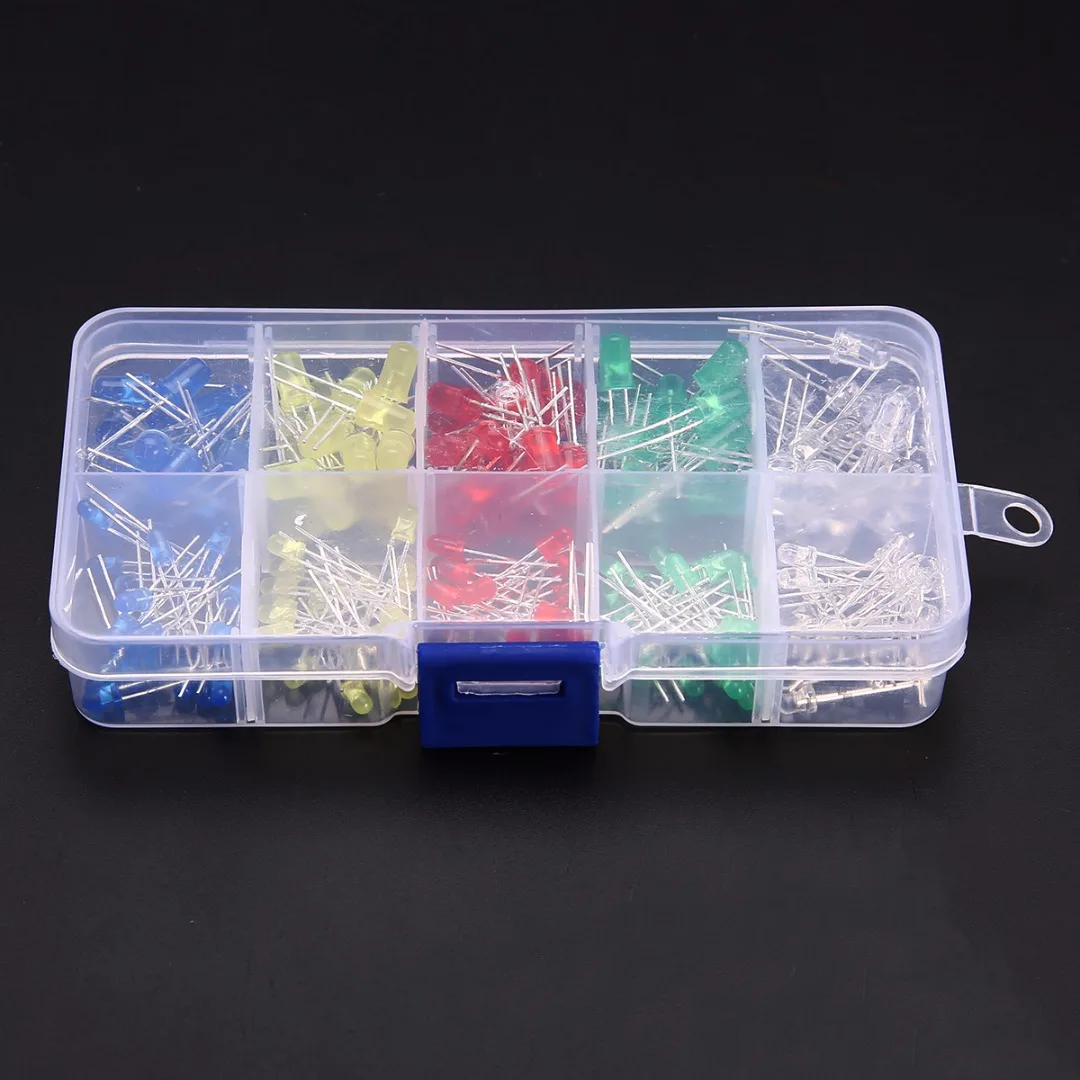 200pcs Assorted LED Emitting Diodes Kit Set 3mm/5mm 5 Colors For Electrical Appliances
200pcs Assorted LED Emitting Diodes Kit Set 3mm/5mm 5 Colors For Electrical Appliances