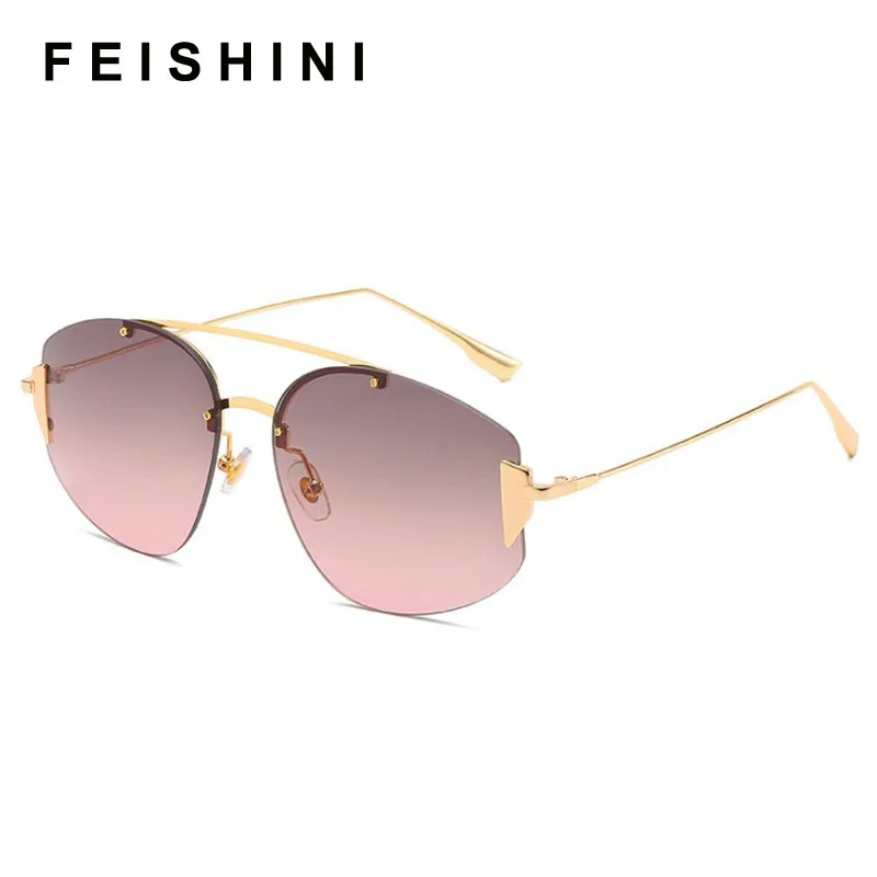 FEISHINI Luxury Brand Designer Classic Eyewear Quality Rimless Sunglasses Ladies Celebrity Original Sunglasses Women Vintage
FEISHINI Luxury Brand Designer Classic Eyewear Quality Rimless Sunglasses Ladies Celebrity Original Sunglasses Women Vintage