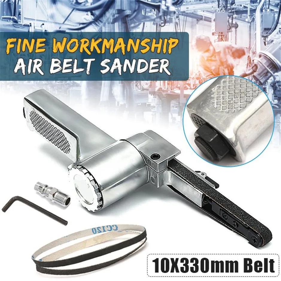 Belt Sander Air Angle Grinding Machine with Sanding Belts for Air Compressor Sanding Pneumatic Tool Set
Belt Sander Air Angle Grinding Machine with Sanding Belts for Air Compressor Sanding Pneumatic Tool Set