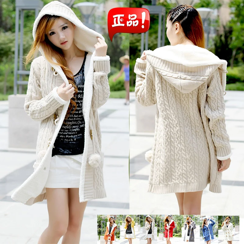 2019New winter cashmere sweater thick warm hooded sweater coat Korean Slim double-breasted thick knitted long cardigan TB7665
2019New winter cashmere sweater thick warm hooded sweater coat Korean Slim double-breasted thick knitted long cardigan TB7665