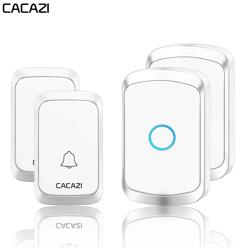Беспроводной дверной звонок CACAZI, водонепроницаемый аккумулятор, 2 передатчика, 2 приемника, вилка для США, ЕС, Великобритании, Австралии, домашний звонок, беспроводной звонок, колокольчик
Беспроводной дверной звонок CACAZI, водонепроницаемый аккумулятор, 2 передатчика, 2 приемника, вилка для США, ЕС, Великобритании, Австралии, домашний звонок, беспроводной звонок, колокольчик