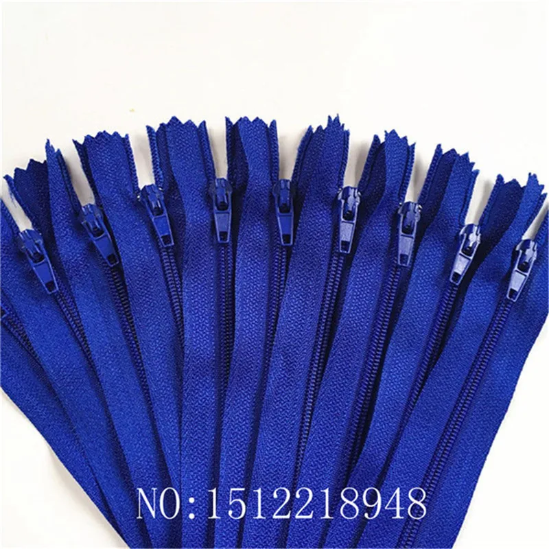 

50pcs ( 8 Inch ) 20 cm deep blue Nylon Coil Zippers Tailor Sewer Craft Crafter's &FGDQRS #3 Closed End