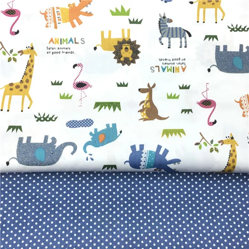 100% cotton twill cloth cartoon Savannah animals blue small dots fabric for DIY crib bedding cushions quilting handwork decor
100% cotton twill cloth cartoon Savannah animals blue small dots fabric for DIY crib bedding cushions quilting handwork decor