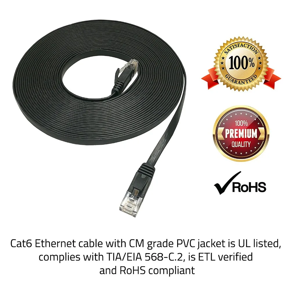 LNYUELEC CAT 6 RJ45 сетевой Ethernet коммутационный шнур LAN кабель для компьютерного