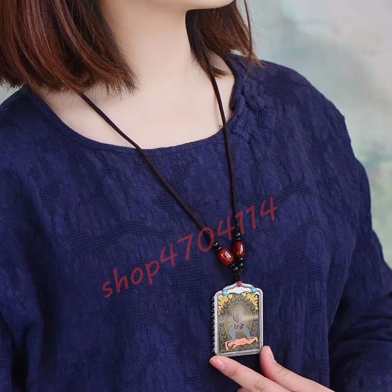 Tibetan Silver, Black Wealth God, Ethnic Style, Tangka Hand-painted, Five Ways Wealth God Hanging Parts, Handicraft Collections
Tibetan Silver, Black Wealth God, Ethnic Style, Tangka Hand-painted, Five Ways Wealth God Hanging Parts, Handicraft Collections