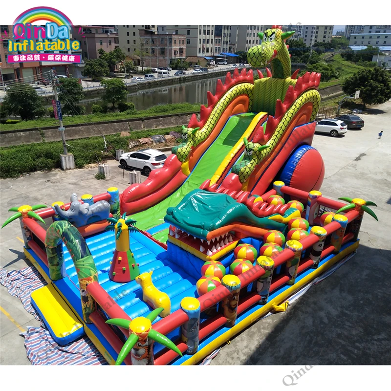 Большой надувной замок батут для детей 17*11 м|castle bouncy|bouncy castleinflatable castle |