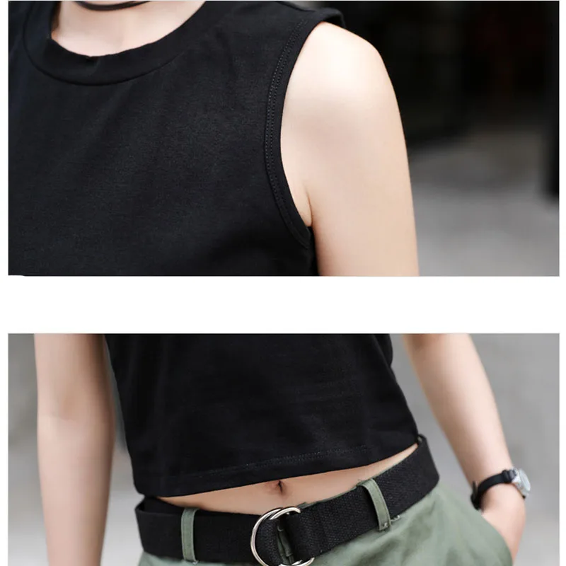 Sleeveless short t-shirt women tops summer black white t shirt cotton women tshirt tee shirt femme camisetas mujer verano 2019
Sleeveless short t-shirt women tops summer black white t shirt cotton women tshirt tee shirt femme camisetas mujer verano 2019