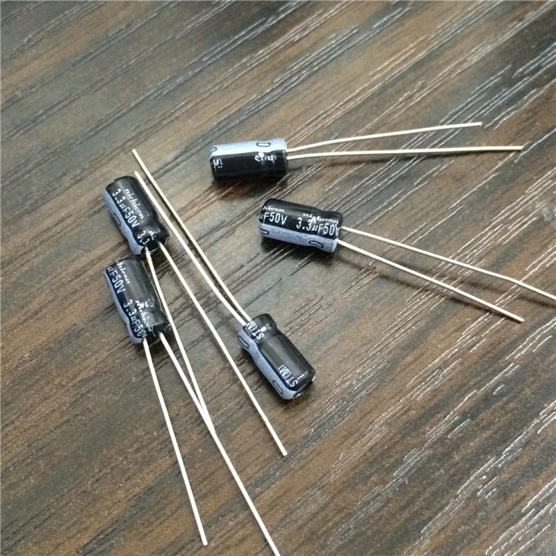 10 шт. 3 мкФ 50V NICHICON ST Серия 4x7 мм широкий диапазон температур 50V3.3uF алюминиевый