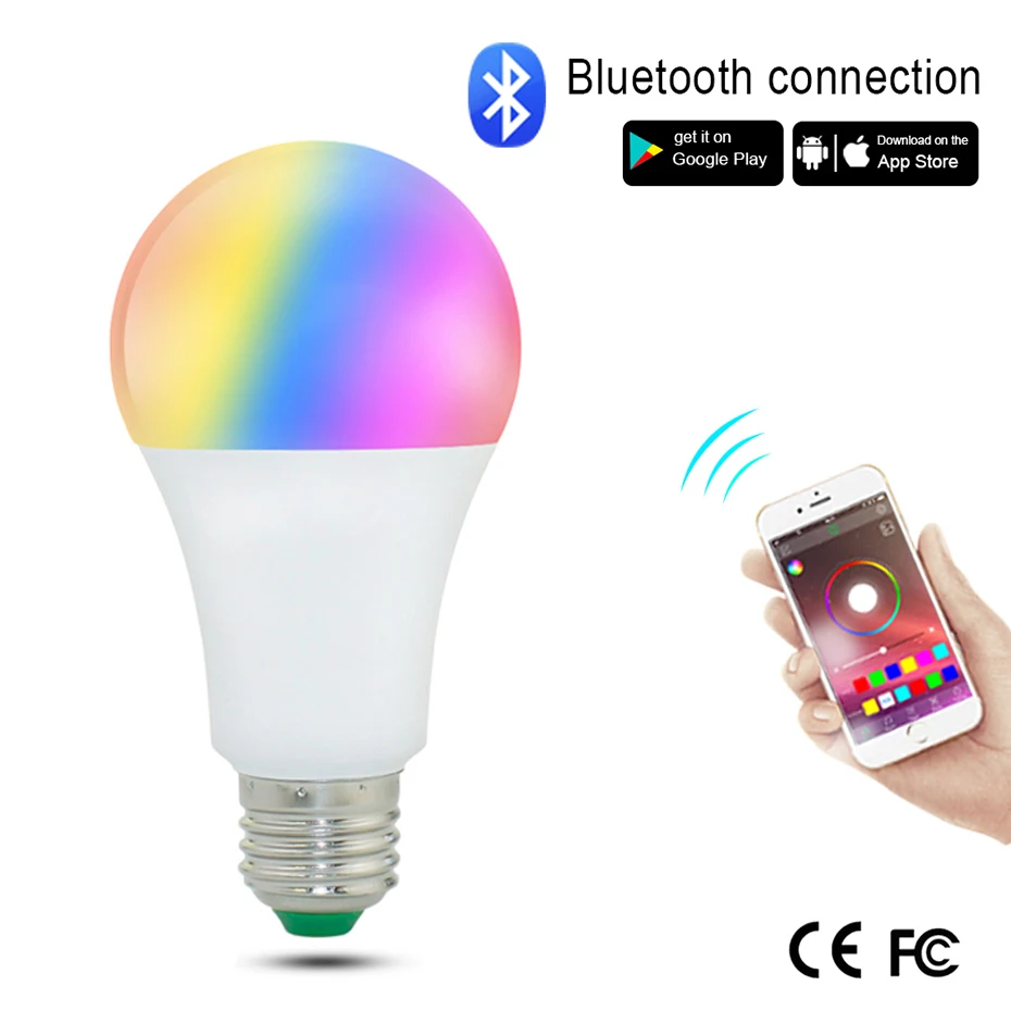 E27 LED Bulb 15W RGB Bluetooth Light Smart LED Bulb Mobile Control Music Voice Color Smart bombillas led B22 RGBW RGBWW Lamp
E27 LED Bulb 15W RGB Bluetooth Light Smart LED Bulb Mobile Control Music Voice Color Smart bombillas led B22 RGBW RGBWW Lamp