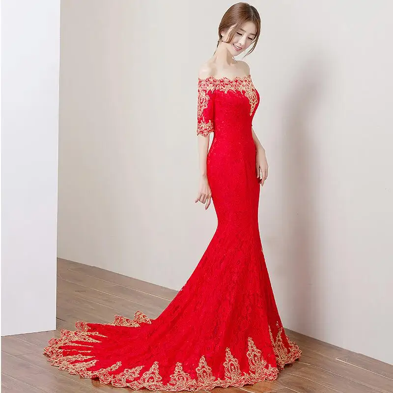 Red Lace Women Wedding Cheongsam Sexy Chinese Dresses Qipao long Slim Chinese Traditional Dress Women Qipao for Wedding Party
Red Lace Women Wedding Cheongsam Sexy Chinese Dresses Qipao long Slim Chinese Traditional Dress Women Qipao for Wedding Party