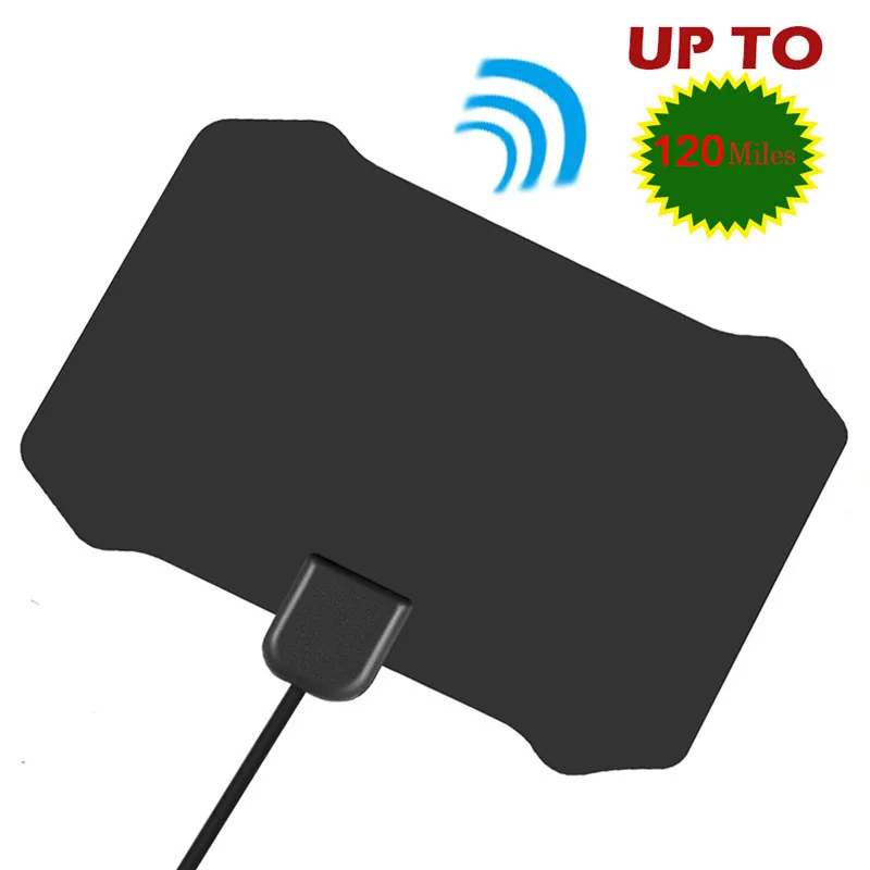 Новый Авто 120 миль диапазон Крытый цифровой ТВ антенна HDTV 1080P 4K лиса усиленный