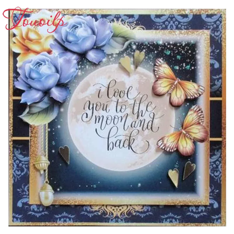 Touoilp square/round 5d diamond painting Butterfly flower Love moon 5D diamond embroidery plastic crafts Full diamond painting
Touoilp square/round 5d diamond painting Butterfly flower Love moon 5D diamond embroidery plastic crafts Full diamond painting