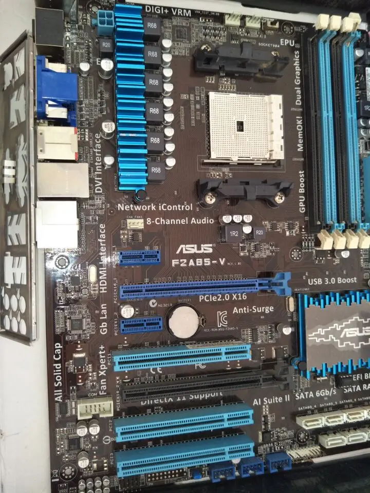 Бесплатная доставка 100% первоначально для Asus F2A85 V DDR3 FM2|Звуковые карты| |