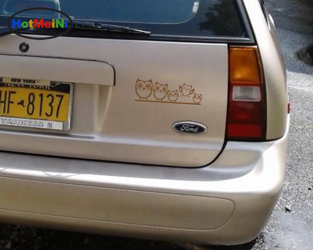 Стайлинг автомобиля HotMeiNi автомобильные наклейки милая семья совы счастливые