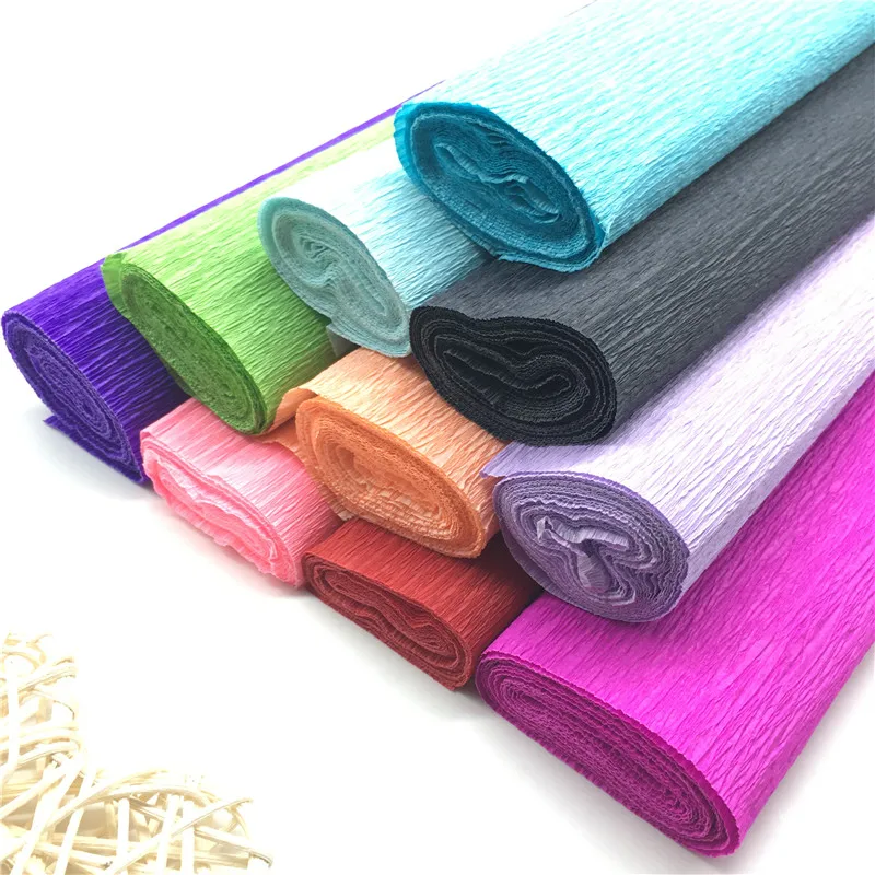 250*50CM Colored Crepe Paper Roll Origami Crinkled Crepe Paper Craft DIY Flowers Decoration Gift Wrapping Paper Craft
250*50CM Colored Crepe Paper Roll Origami Crinkled Crepe Paper Craft DIY Flowers Decoration Gift Wrapping Paper Craft
