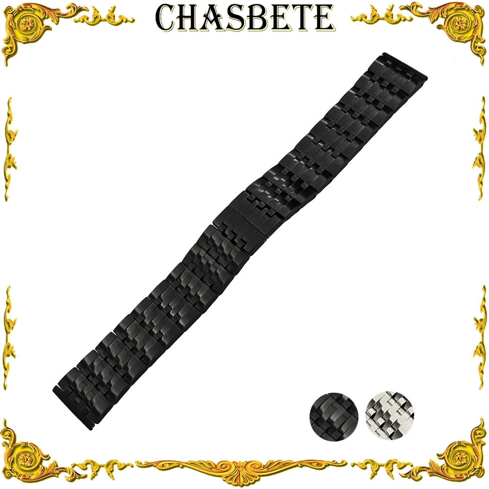 22mm Stainless Steel Watch Band for AP Audemars Piguet Metal Strap Wrist Loop Belt Bracelet Black Silver Men Women + Spring Bar
22mm Stainless Steel Watch Band for AP Audemars Piguet Metal Strap Wrist Loop Belt Bracelet Black Silver Men Women + Spring Bar