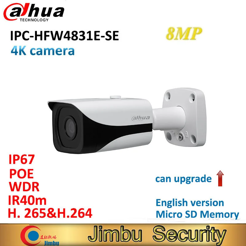Dahua 8MP IP camera IPC-HFW4831E-SE WDR IR40m Mini Bullet CCTV Camera IP67 POE can upgrade video security 4K outdoor webcam
Dahua 8MP IP camera IPC-HFW4831E-SE WDR IR40m Mini Bullet CCTV Camera IP67 POE can upgrade video security 4K outdoor webcam