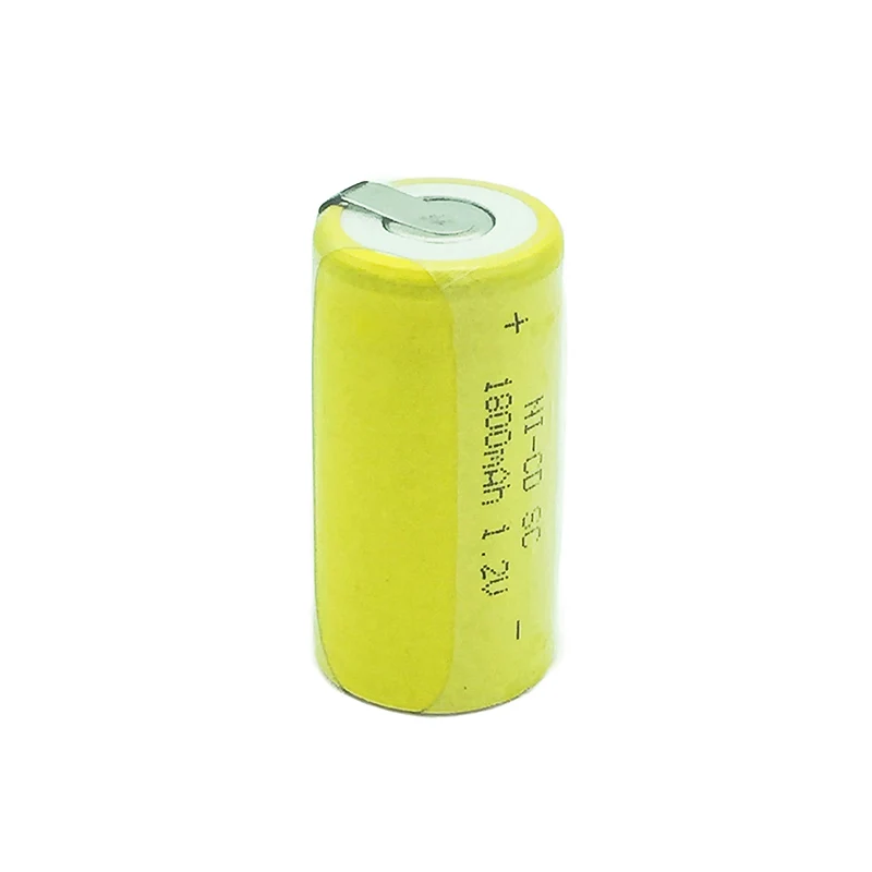 12 шт./лот Sub C SC 1 2 V 1800mAh Ni Cd аккумуляторы желтые Бесплатная доставка|sc 1.2v|rechargeable