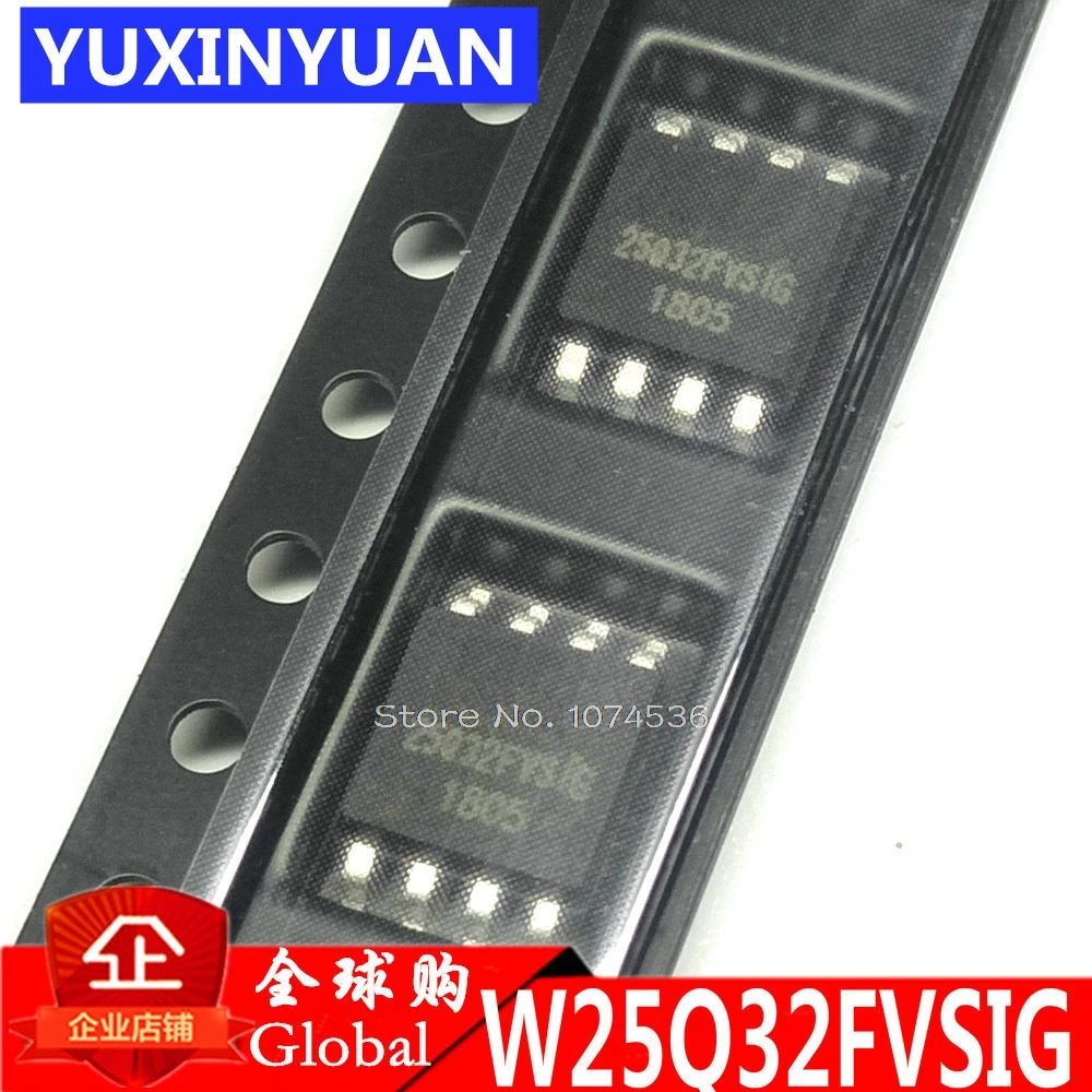 10 шт./лот w25q32fvensi SOP8 25Q32 SOP 25Q32FVSIG 8 W25Q32FVSIG SMD W25Q32 Новый и оригинальный IC|Интегральные