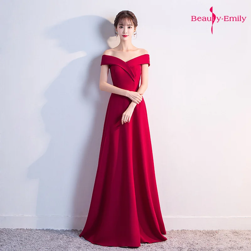 Beauty Emily Red Off the Shoulder Evening Dresses For Wedding Satin Sleeveless 2019 Pleated Party Dress Open Back robe de soiree
Beauty Emily Red Off the Shoulder Evening Dresses For Wedding Satin Sleeveless 2019 Pleated Party Dress Open Back robe de soiree