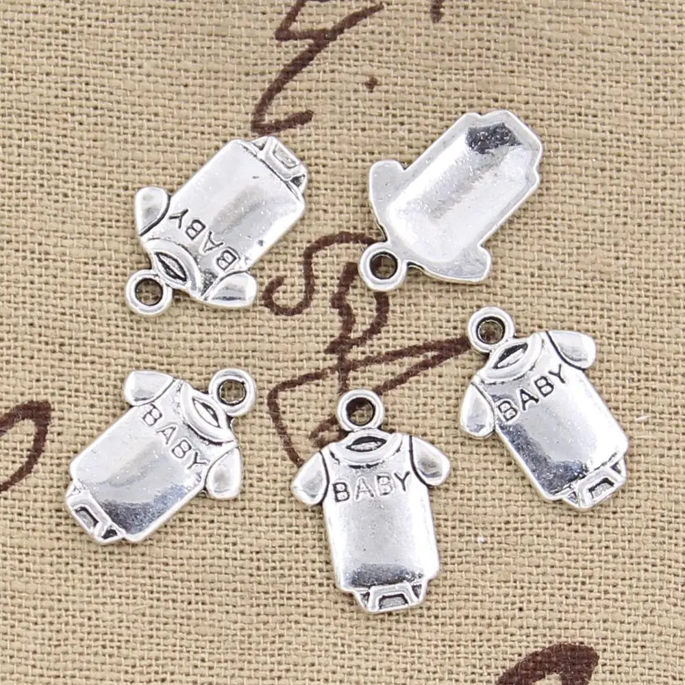 30pcs Charms Baby Onesie Coverall Cloth 17x12mm Antique Bronze Silver Color Plated Pendants Making DIY Handmade Tibetan Jewelry
30pcs Charms Baby Onesie Coverall Cloth 17x12mm Antique Bronze Silver Color Plated Pendants Making DIY Handmade Tibetan Jewelry