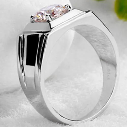 1CT Moissanite Ring for Man Sterling Silver Jewelry Ring Male Jewellery Solitaire Engagement 750T White Gold Color Husband Ring
1CT Moissanite Ring for Man Sterling Silver Jewelry Ring Male Jewellery Solitaire Engagement 750T White Gold Color Husband Ring