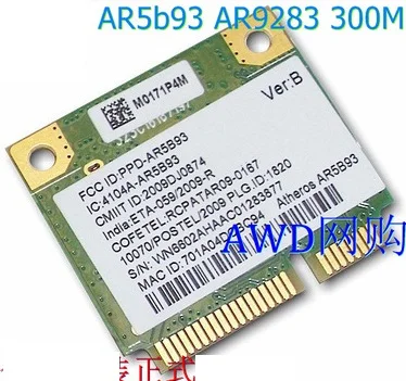 

SSEA Network Card For Atheros AR5B93 AR9283 Half Mini PCI-E 802.11b/g/n Wireless Card 300Mbps Tested Well