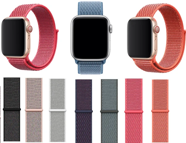 Заводской сменный ремешок для Apple Watch из нейлона спортивный 38 42 мм 40 44 браслет iwatch