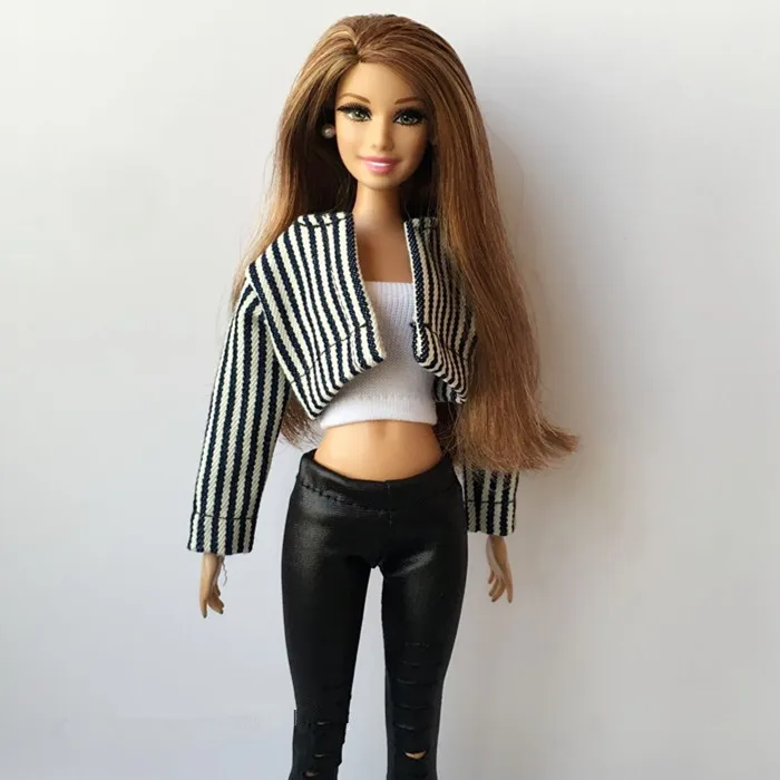 3Pcs/set Striped jacket+tube-tops+hole pants for Pullip doll 1/6 Fashion Blyth Clothes 30cm Doll Clothing Accessories for barbie
3Pcs/set Striped jacket+tube-tops+hole pants for Pullip doll 1/6 Fashion Blyth Clothes 30cm Doll Clothing Accessories for barbie