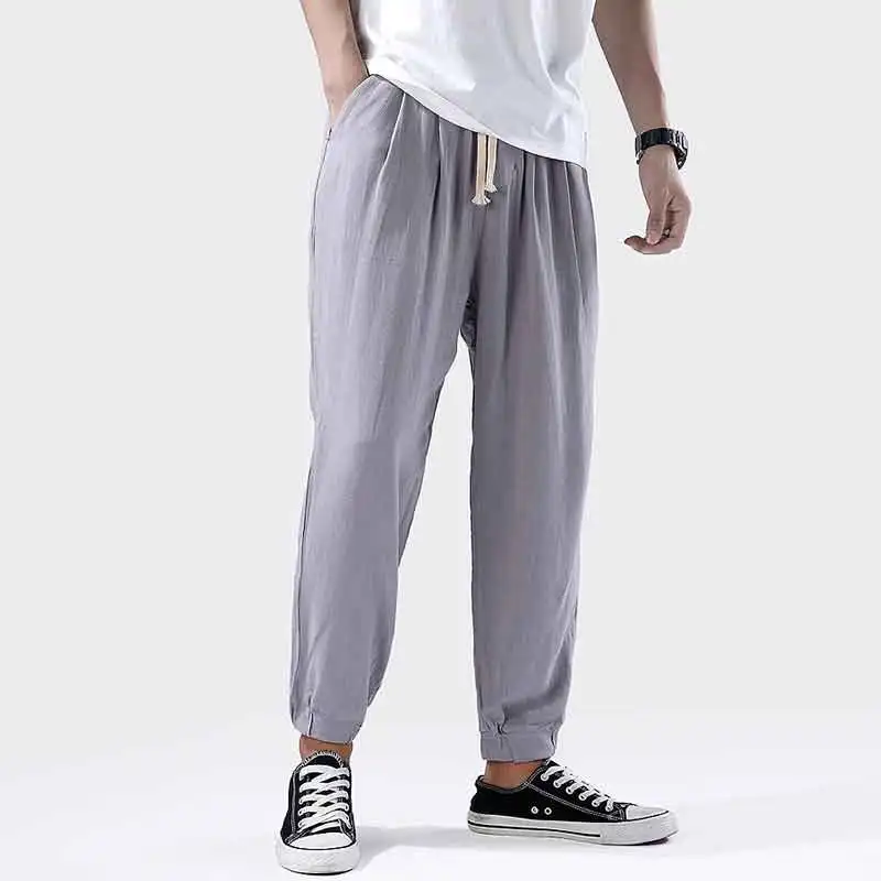 MRDONOO Chinese style men's linen pants drawstring casual pants retro loose cotton and linen harem pants feet feet pants K113
MRDONOO Chinese style men's linen pants drawstring casual pants retro loose cotton and linen harem pants feet feet pants K113