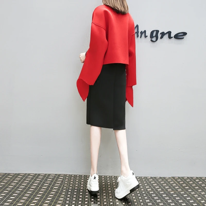 space cotton blouse of tall waist lip black skirt two pcs clothing set korean fashion skirts women plus size outfit XL -5XL
space cotton blouse of tall waist lip black skirt two pcs clothing set korean fashion skirts women plus size outfit XL -5XL