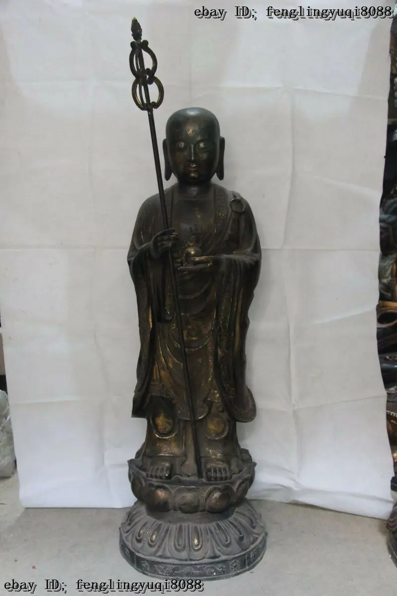 Китайский буддизм медный Бронзовый Резные Kshitigarbha дзизо Di Цзан статуя Будды
Китайский буддизм медный Бронзовый Резные Kshitigarbha дзизо Di Цзан статуя Будды