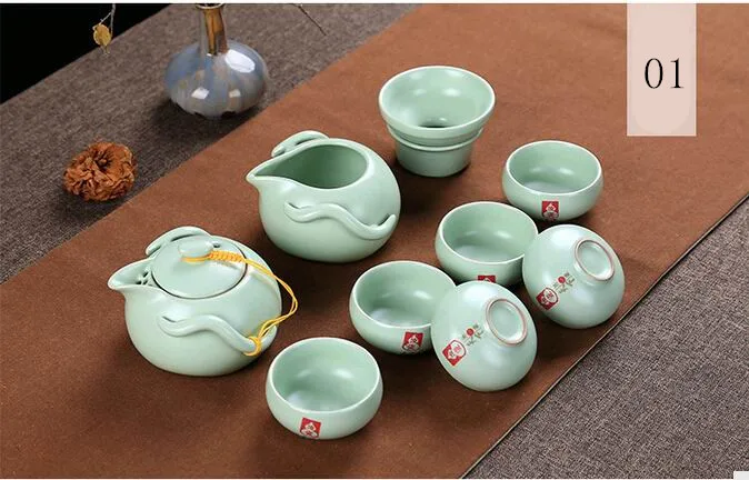Manufacturers of ceramic boutique tea sets creative Ru kiln penguin teapot Kung Fu package
Manufacturers of ceramic boutique tea sets creative Ru kiln penguin teapot Kung Fu package