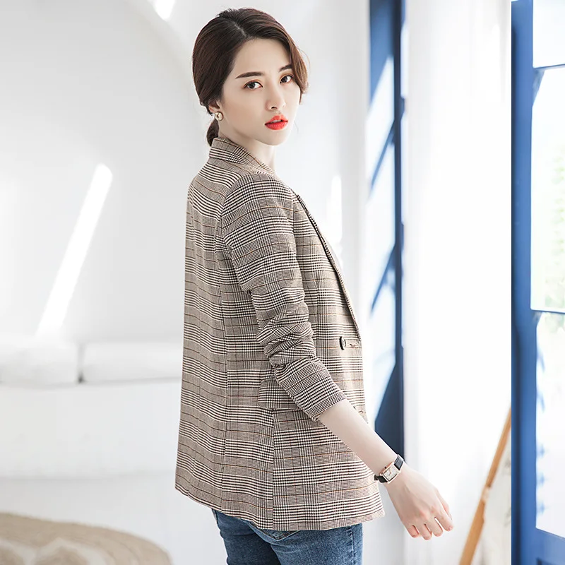 Womens Blazers Fashion Korean Version of Plaid In The Long Suit Jacket Women Spring New Business Suit
Womens Blazers Fashion Korean Version of Plaid In The Long Suit Jacket Women Spring New Business Suit