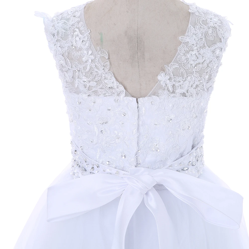 White Flower Girl Dresses For Weddings A-line Cap Sleeves Tulle Appliques Beaded First Communion Dresses For Little Girls
White Flower Girl Dresses For Weddings A-line Cap Sleeves Tulle Appliques Beaded First Communion Dresses For Little Girls