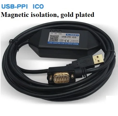 USB/PPI USB-PPI Кабель для программирования Siemens S7-200 PLC 6ES7 901-3DB30-0XA0 Сделано в Тайване |