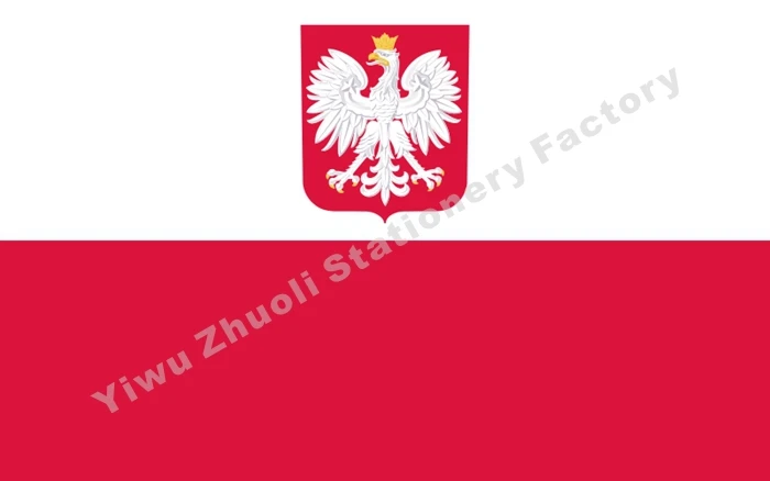 Poland With Coat Of Arms Flag 150X90cm (3x5FT) 120g 100D Polyester Double Stitched High Quality Free Shipping
Poland With Coat Of Arms Flag 150X90cm (3x5FT) 120g 100D Polyester Double Stitched High Quality Free Shipping