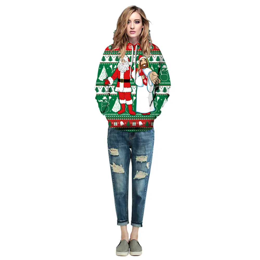 2019 Fashion Hip Hop Men/Women's 3D Funny Digital Print Santa Claus and Jesus Christ Hooded Long Sleeve Loose Polyester Hoodies
2019 Fashion Hip Hop Men/Women's 3D Funny Digital Print Santa Claus and Jesus Christ Hooded Long Sleeve Loose Polyester Hoodies