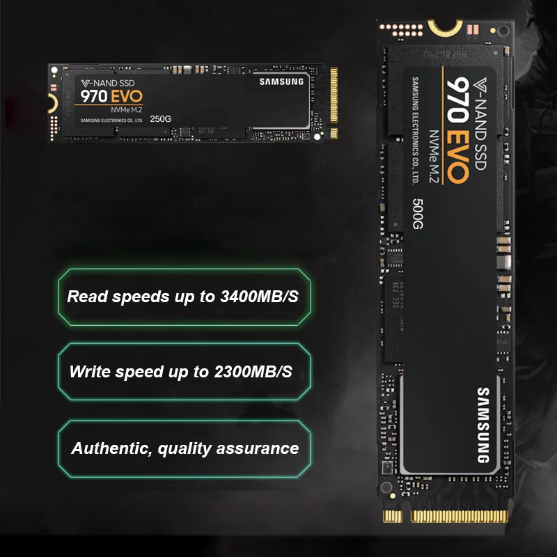 Samsung 970EVO Internal SSD MZ-V7E250BW MZ-V7E500BW 250GB 500GB 1TB 2.5 Inch M.2 2280 Solid State Drive For Laptop/Desktop
Samsung 970EVO Internal SSD MZ-V7E250BW MZ-V7E500BW 250GB 500GB 1TB 2.5 Inch M.2 2280 Solid State Drive For Laptop/Desktop