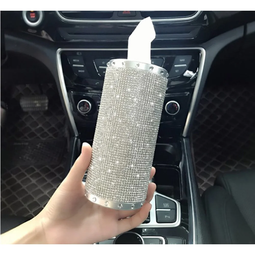 Aluminum Alloy Tissue Tube Trash Can Ashtray Interior Paper Towel Holder Auto Supplies Cylinder Rhinestone Car Tissue Box
Aluminum Alloy Tissue Tube Trash Can Ashtray Interior Paper Towel Holder Auto Supplies Cylinder Rhinestone Car Tissue Box