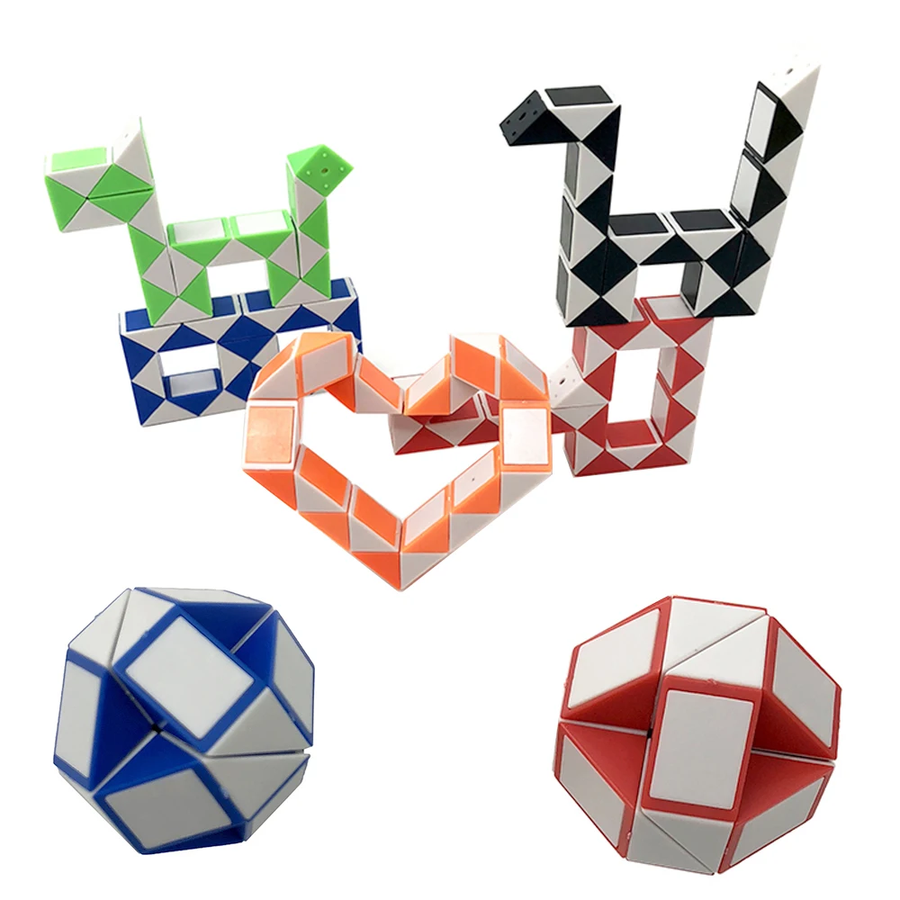 5Pcs 24 Paragraph Creative Magic Snake Shape Toy Game 3D Cube Twist Puzzle Variety
5Pcs 24 Paragraph Creative Magic Snake Shape Toy Game 3D Cube Twist Puzzle Variety