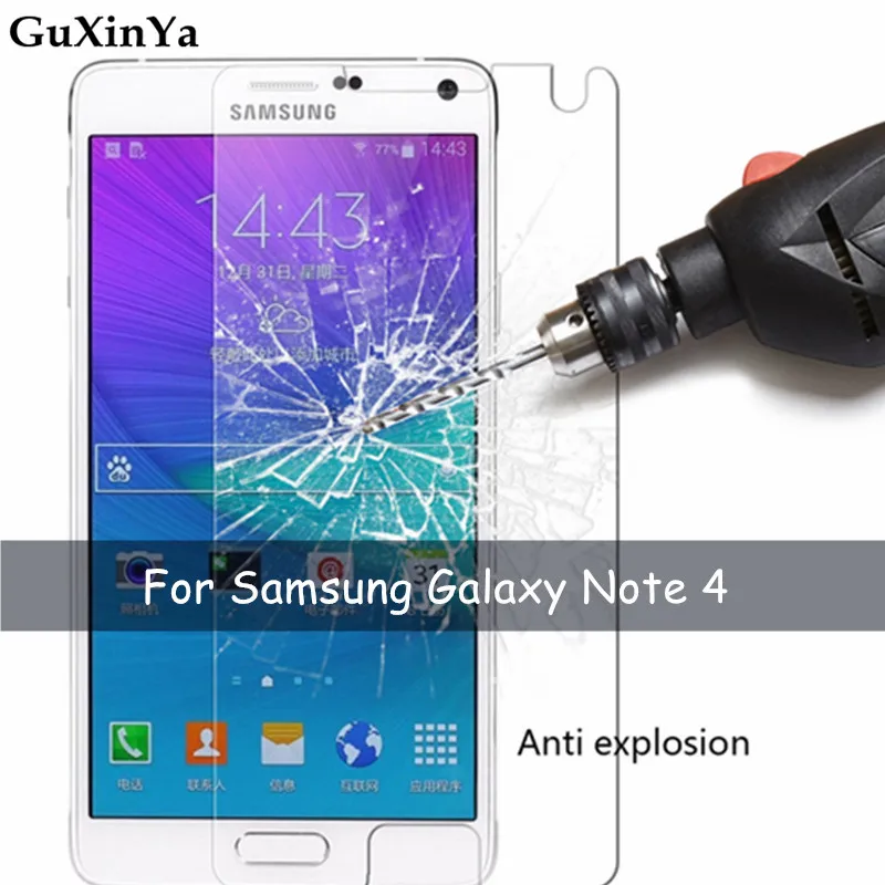 Закаленное стекло для Samsung Galaxy Note 4 2 шт. Защитное экрана с защитой от царапин N9100