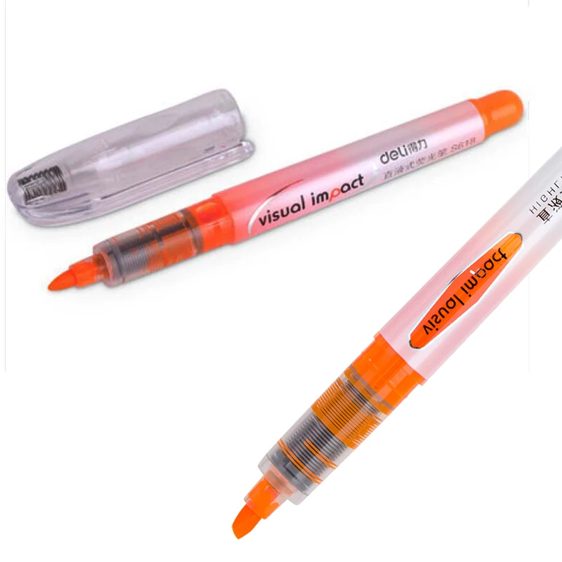 5pcs lot Straight liquid highlighter marker pen 5 colors Orange red yellow blue green office fluorescent pen deli S618
5pcs lot Straight liquid highlighter marker pen 5 colors Orange red yellow blue green office fluorescent pen deli S618