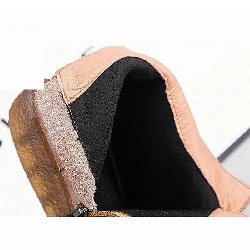 YAERNI Fashion Handmade Shoes For Women 100% Genuine Leather Ankle Boots Winter Autumn Flat Women Shoes Round Toes Boots
YAERNI Fashion Handmade Shoes For Women 100% Genuine Leather Ankle Boots Winter Autumn Flat Women Shoes Round Toes Boots