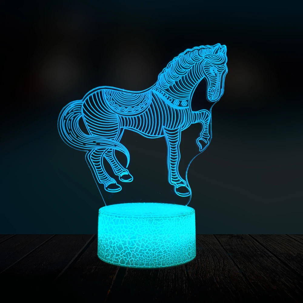 Creative Animal Retro Horse 3D Lamp LED USB RGB Mood Night Light Multicolor Luminaria Change Table Desk Decor Home Design Gift
Creative Animal Retro Horse 3D Lamp LED USB RGB Mood Night Light Multicolor Luminaria Change Table Desk Decor Home Design Gift