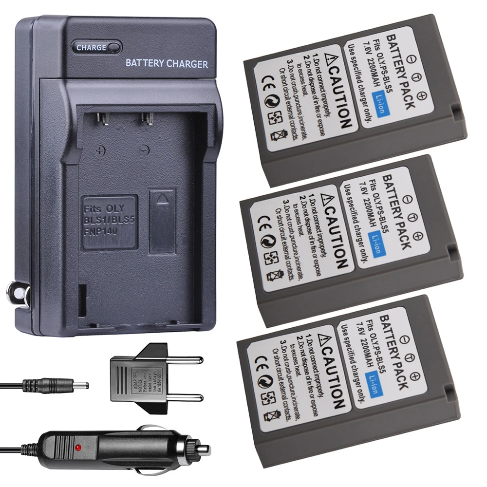 3x BLS-5 BLS50 BLS-50 2200mAh BLS5 battery + Car Charger for OLYMPUS EP1 PL2 PL5 PL6 E-PL7 E-PM2 E450 E600 E620 Stylus EM10
3x BLS-5 BLS50 BLS-50 2200mAh BLS5 battery + Car Charger for OLYMPUS EP1 PL2 PL5 PL6 E-PL7 E-PM2 E450 E600 E620 Stylus EM10