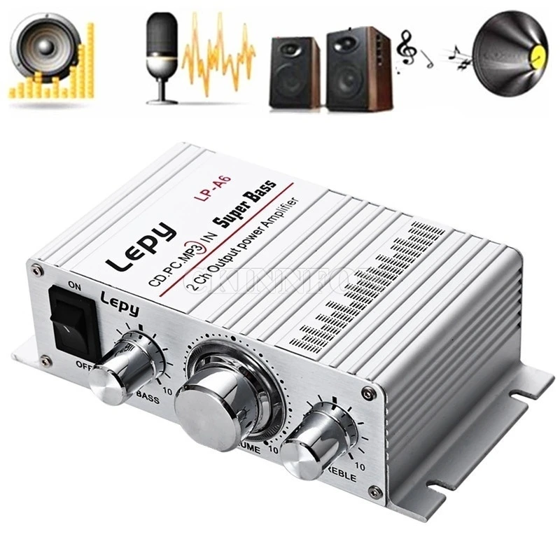 5 шт./лот LP - A6 Lepy Mini 2 Ch Hi-Fi стерео аудио автомобильный домашний выходной мощный усилитель для освещения горячая распродажа
5 шт./лот LP - A6 Lepy Mini 2 Ch Hi-Fi стерео аудио автомобильный домашний выходной мощный усилитель для освещения горячая распродажа